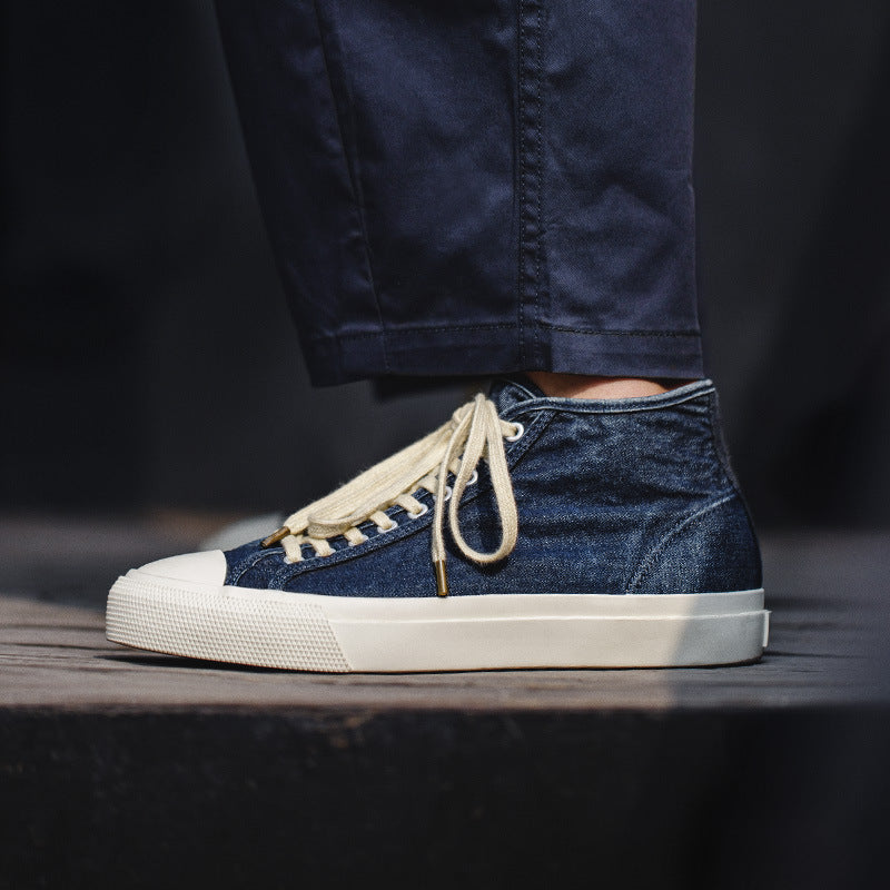Navy Training Shoes Retro Denim