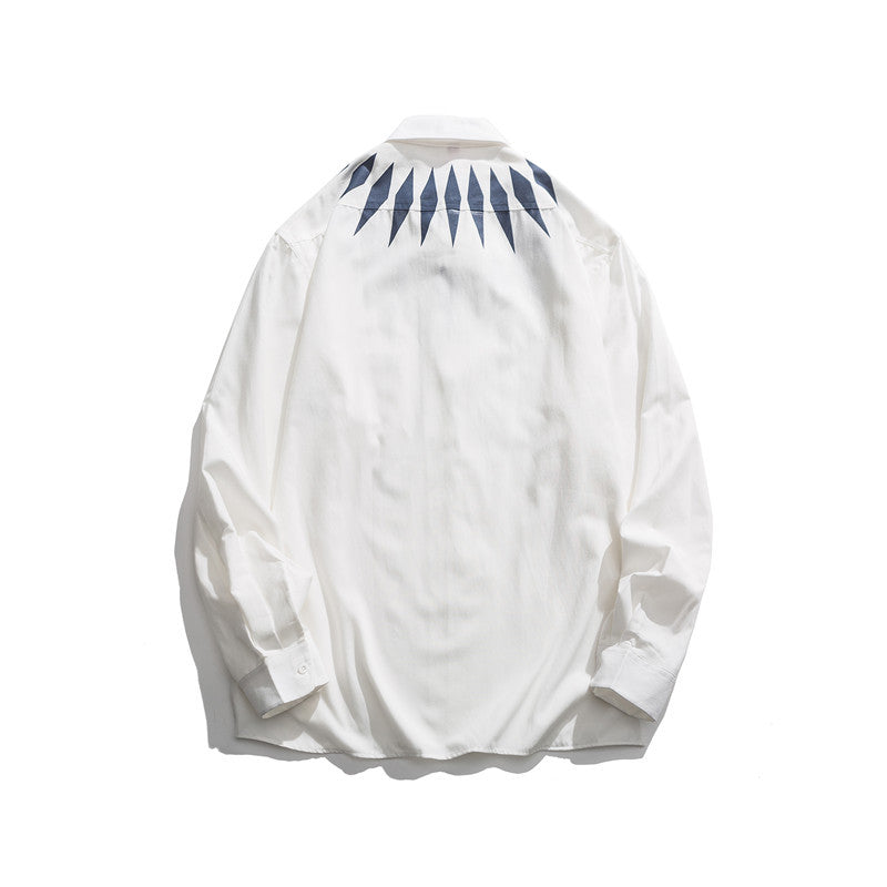 Ethnic vintage lapel ethnic shirt