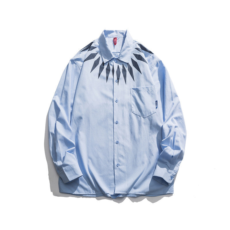 Ethnic vintage lapel ethnic shirt