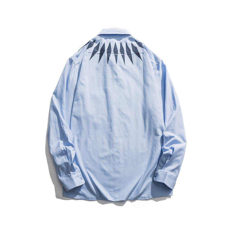 Ethnic vintage lapel ethnic shirt