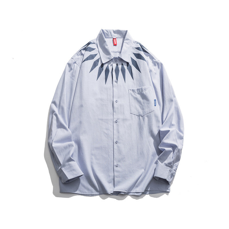 Ethnic vintage lapel ethnic shirt