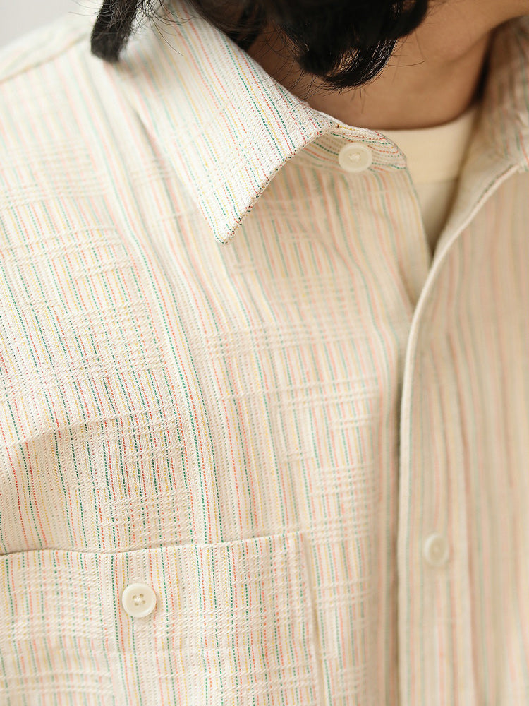 Four-color yarn dyed heavyweight work shirt