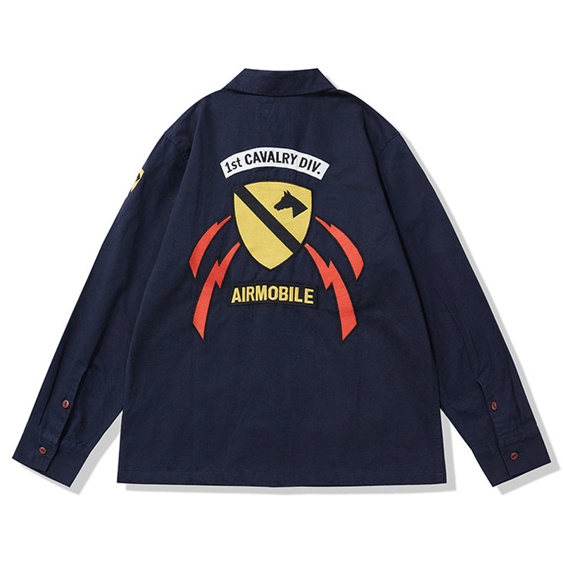 Embroidered alphabet shirt