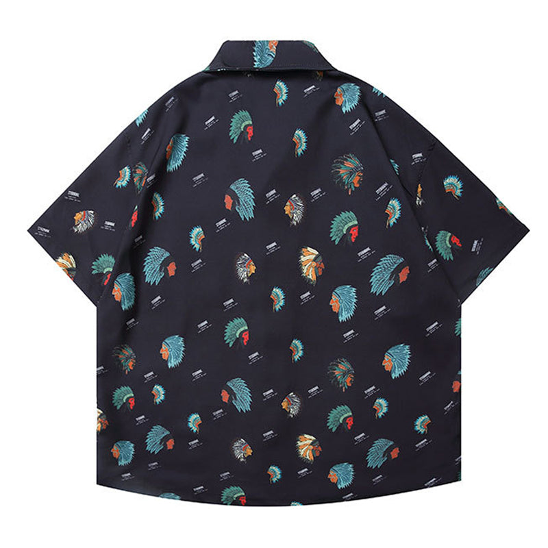 Apache Warrior Total Print Cuban Shirt