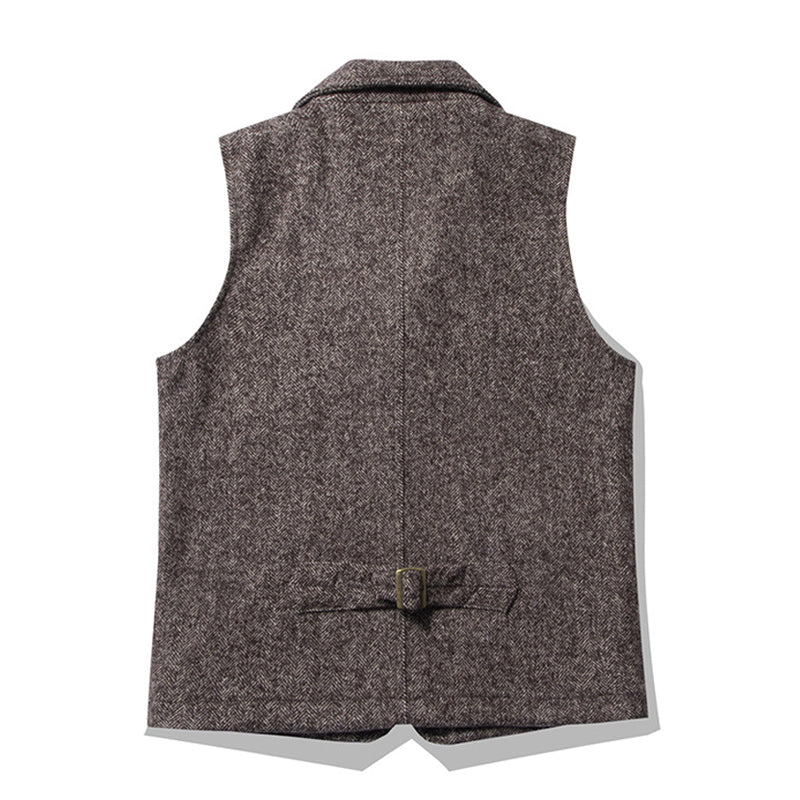 British wool blend vest