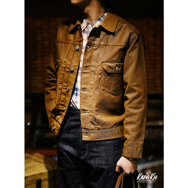 507 Reprint PU Coating Red Selvedge Denim Jacket