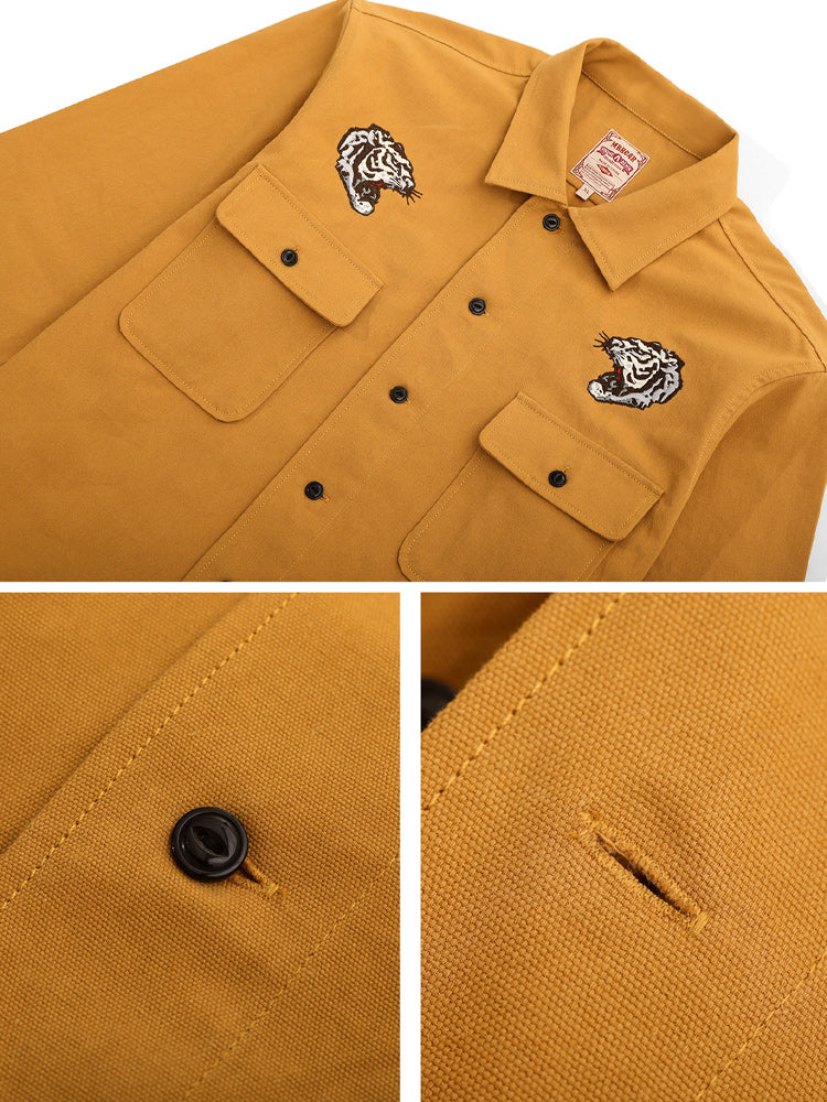 Yokosuka tiger head embroidery souvenir shirt jacket