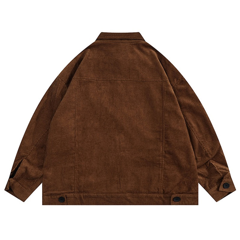 Corduroy jacket with multi-pockets All 3 colors
