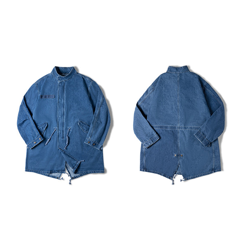 M-65 modified denim fishtail parka