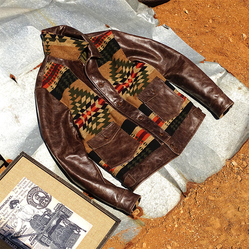 NAVAJO Navajo waxed leather jacket S-5XL