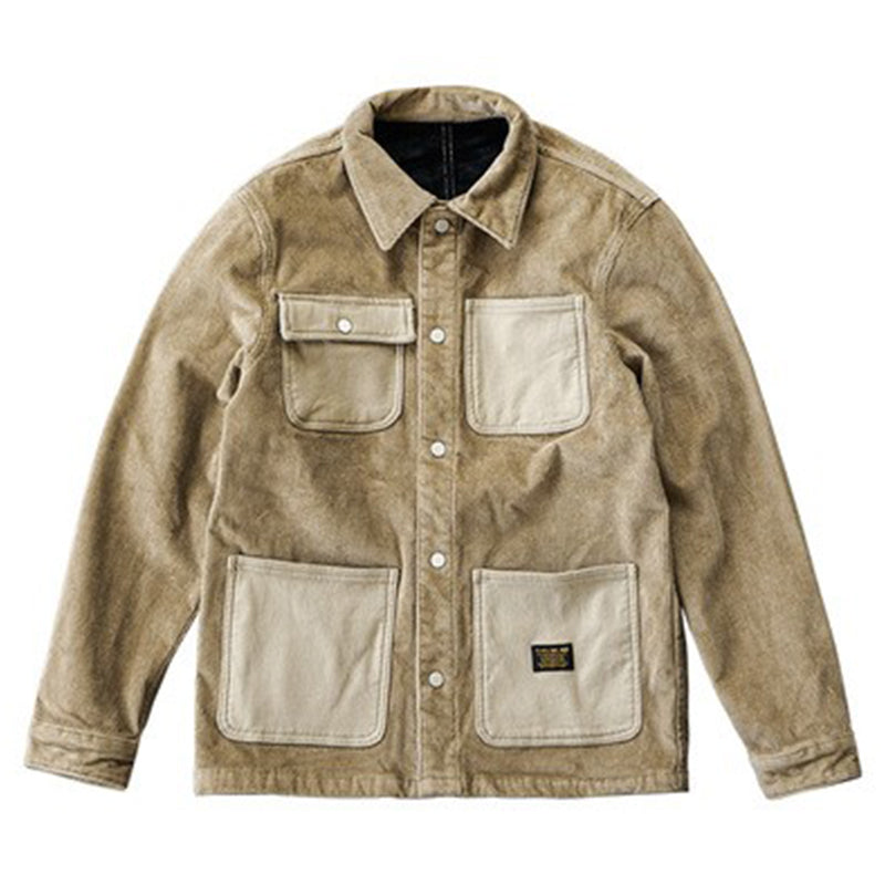 MULTI POCKET brushed back corduroy jacket