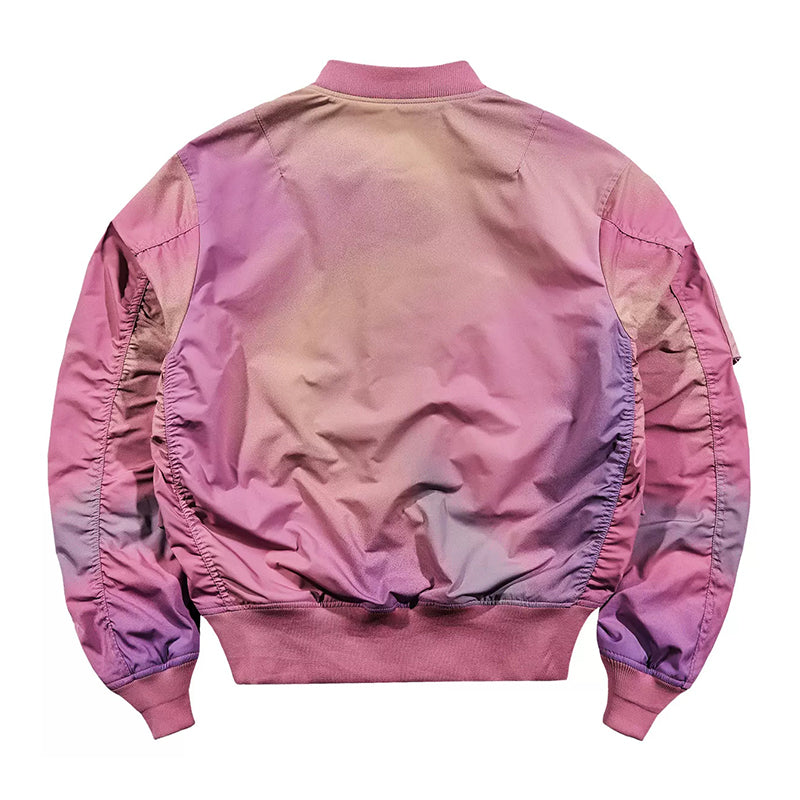 "Spring Special" tie-dye gradation MA-1 flight jacket