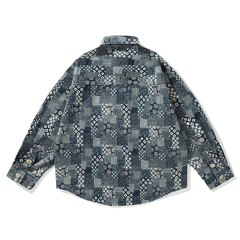 Old cloth pattern work shirt