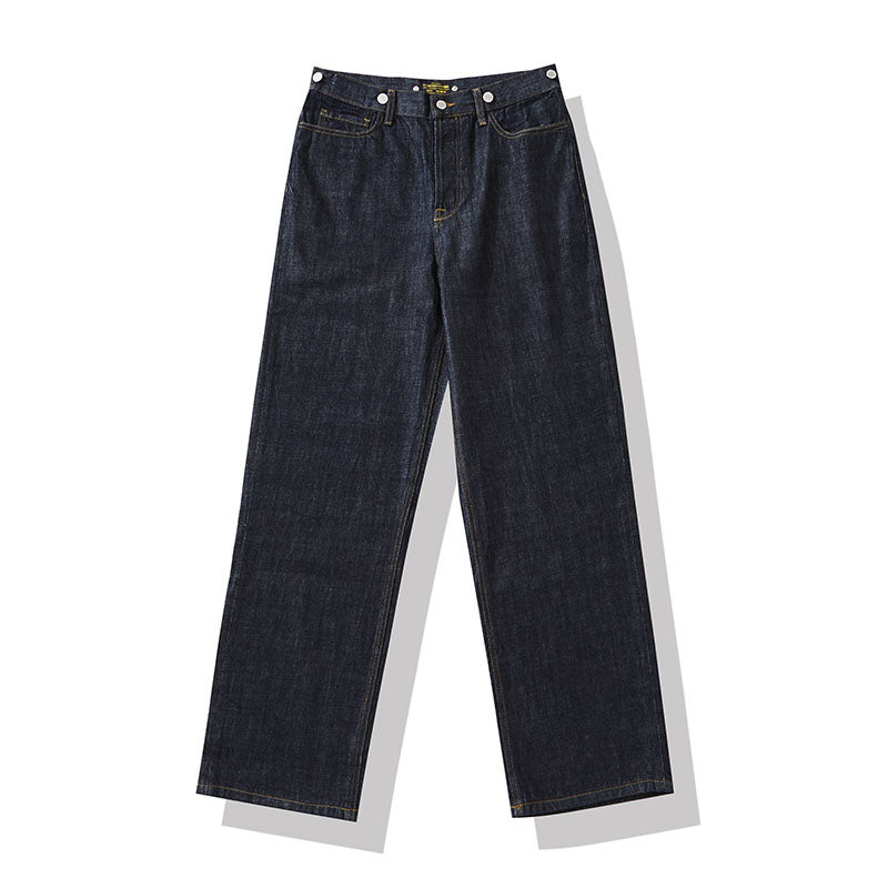 Two-way wide denim pants