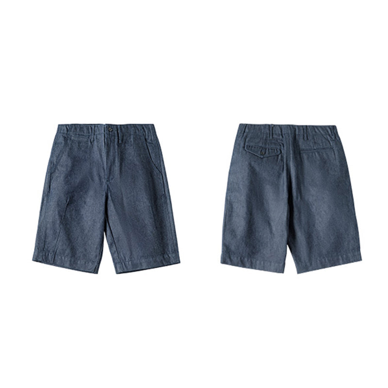 rigid denim shorts