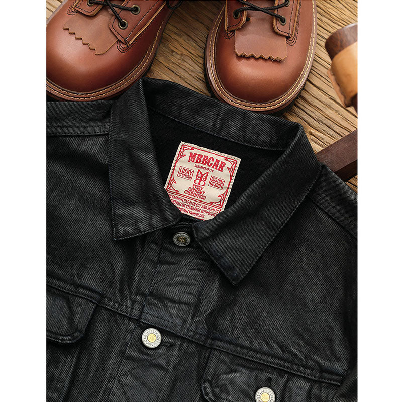 PU coated waterproof denim jacket