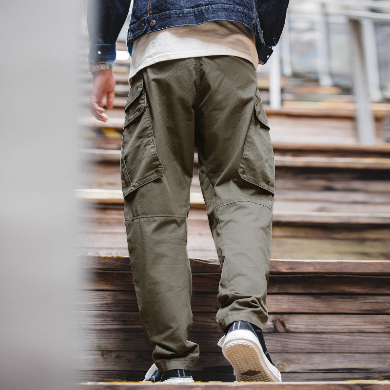 2-layer flap pocket function cargo pants