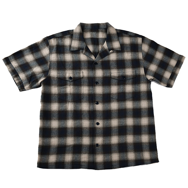 1960s~ Ombre Check Cuban Shirt