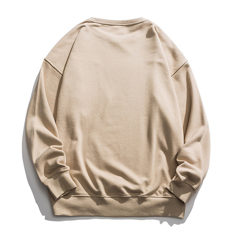 Color scheme patchwork crew neck sweat
