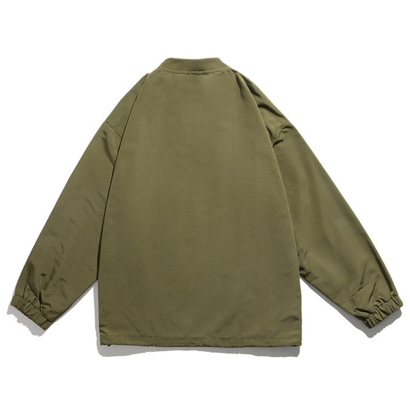 Crewneck sweatshirt with three-dimensional pocket