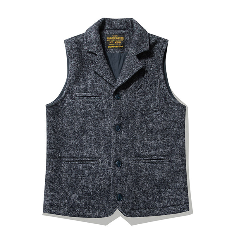 British wool blend vest