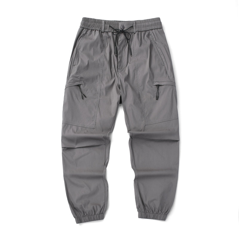 Improved parachute easy pants with knee tucks