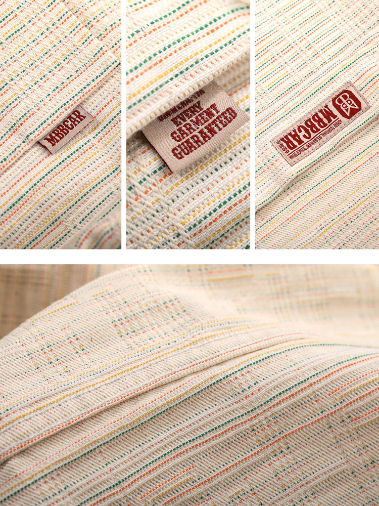 Four-color yarn dyed heavyweight work shirt
