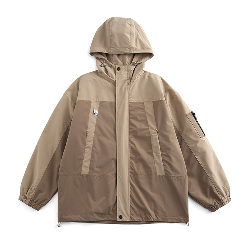 contrast collar mountain parka