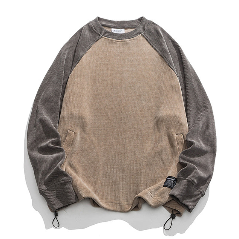 Raglan Color Corduroy Sweat