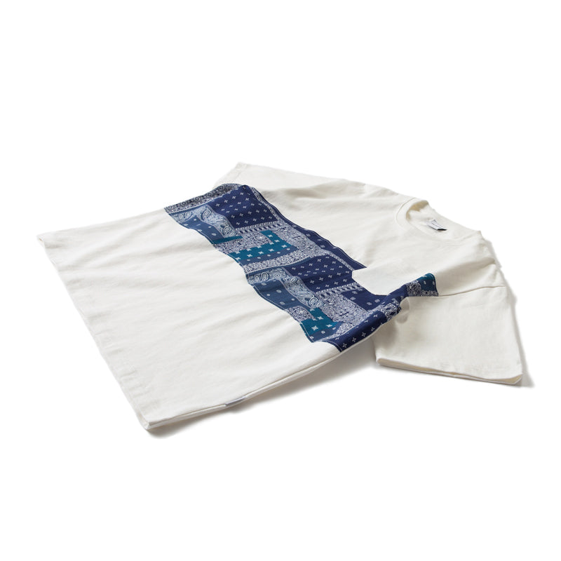 Bandana print patch short sleeve T-shirt