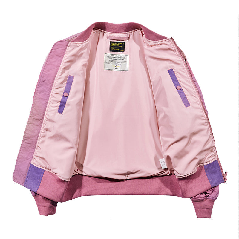 "Spring Special" tie-dye gradation MA-1 flight jacket
