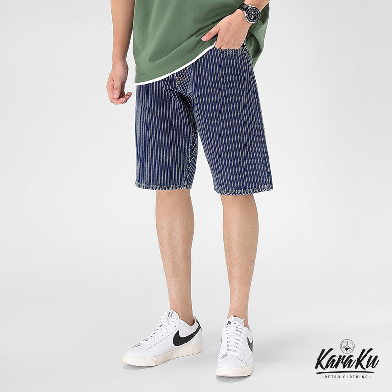 Wabash stripe 11oz denim shorts