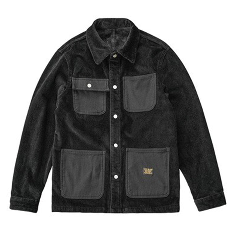 MULTI POCKET brushed back corduroy jacket