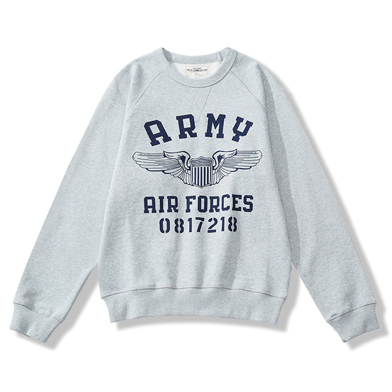Army Air Forces back pile raglan sleeve sweat