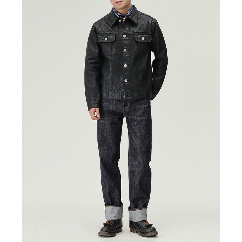PU coated waterproof denim jacket