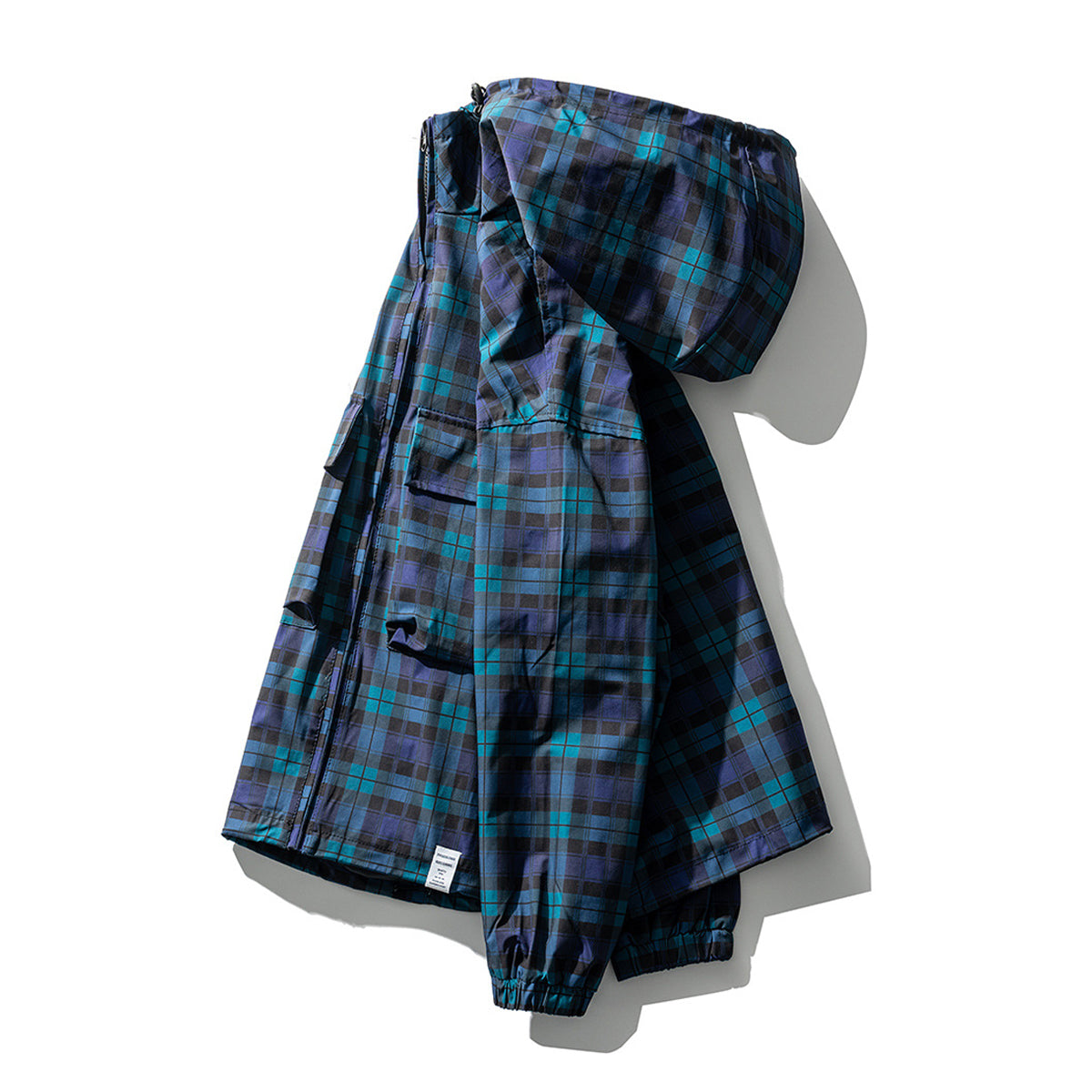 Tone-on-tone plaid mountain parka