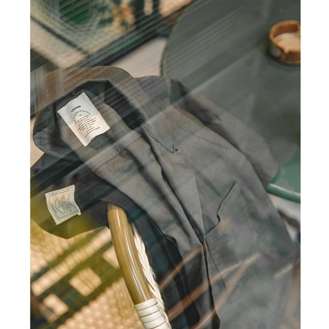 Drop shoulder cotton linen cuban shirt