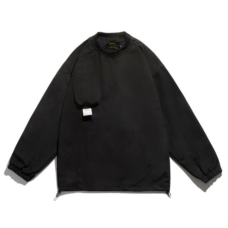 Crewneck sweatshirt with three-dimensional pocket