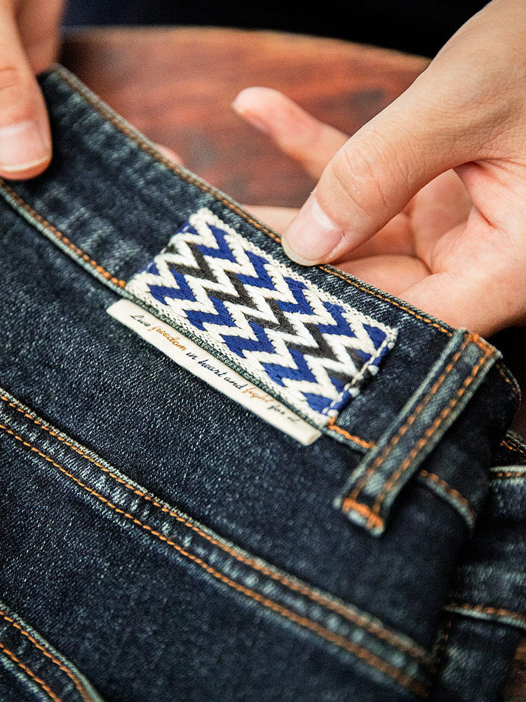 11.5oz red selvedge washed denim pants