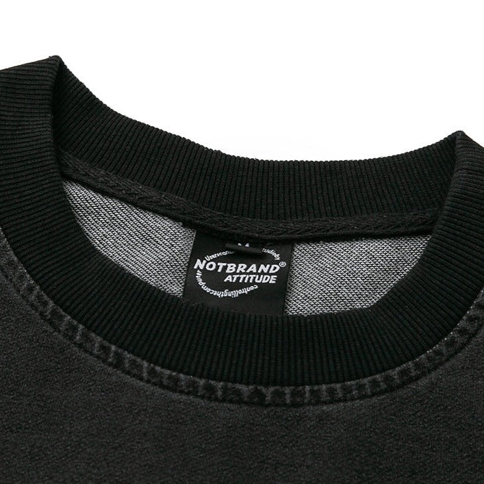 Washed denim sweatshirt with pocket