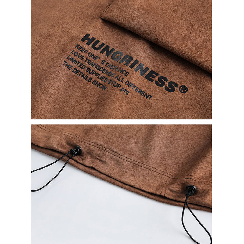 スエードポケット付き無地Tシャツ
