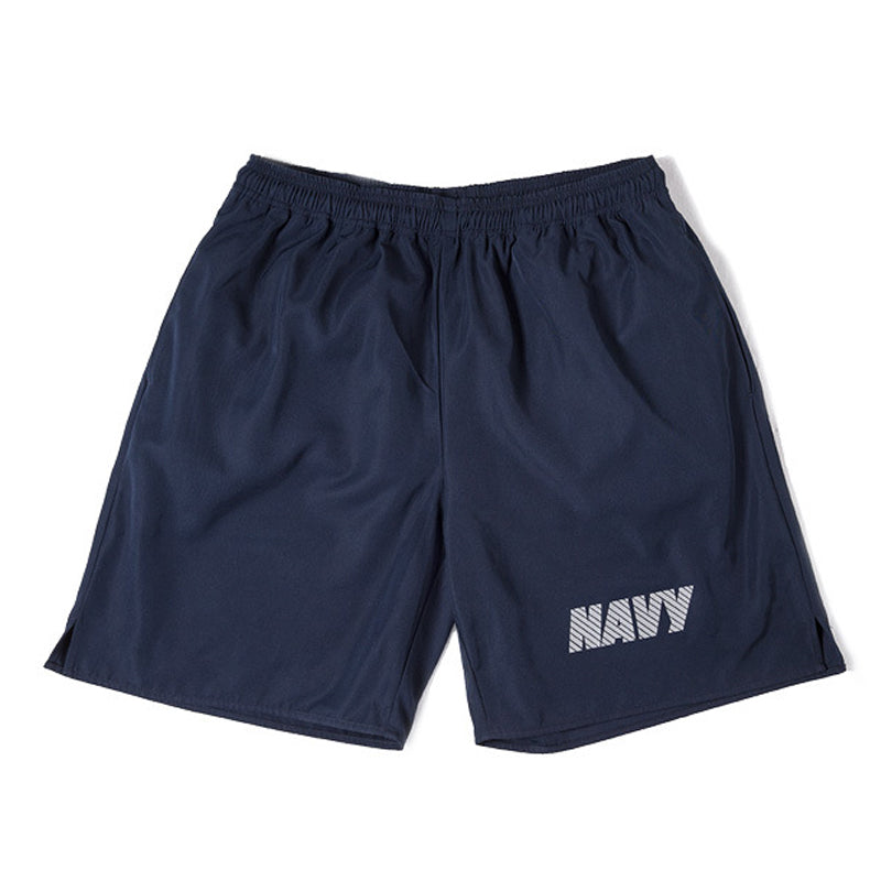 NAVY PT REFLECTIVE PRINT SHORTS