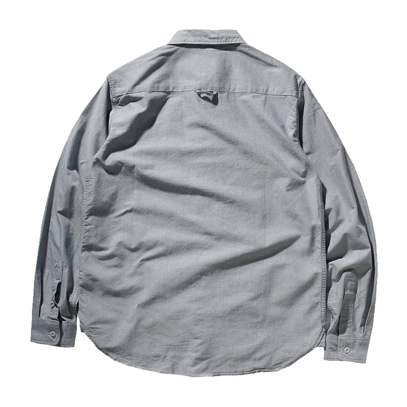 EMBROIDERED OXFORD LONG SLEEVE SHIRT