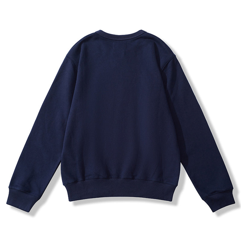 Pile-lined crew neck sweatshirt