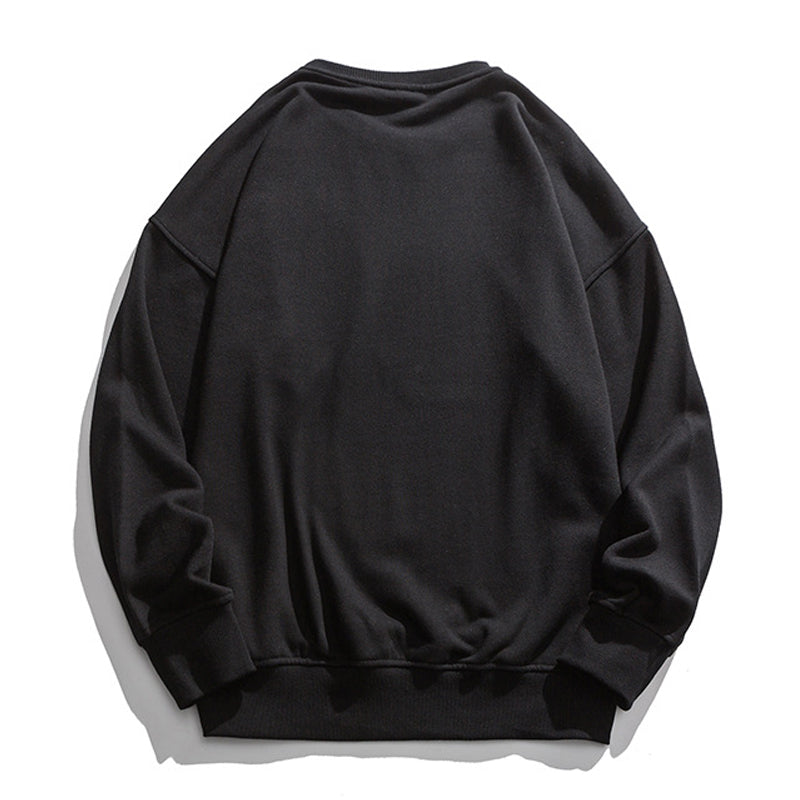 Color scheme patchwork crew neck sweat