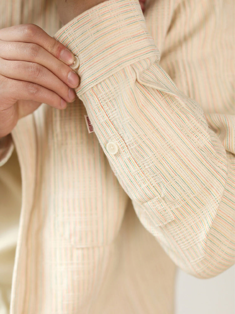 Four-color yarn dyed heavyweight work shirt