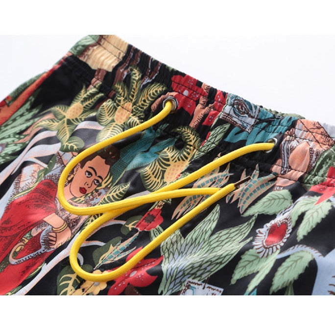 "Self-portrait with Monkey" board shorts for both land and water