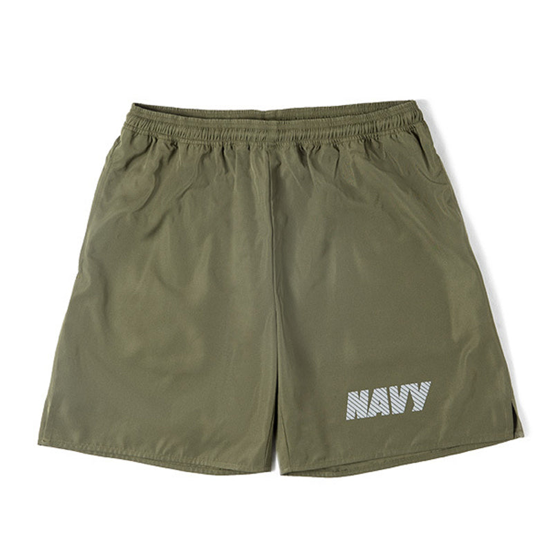 NAVY PT REFLECTIVE PRINT SHORTS