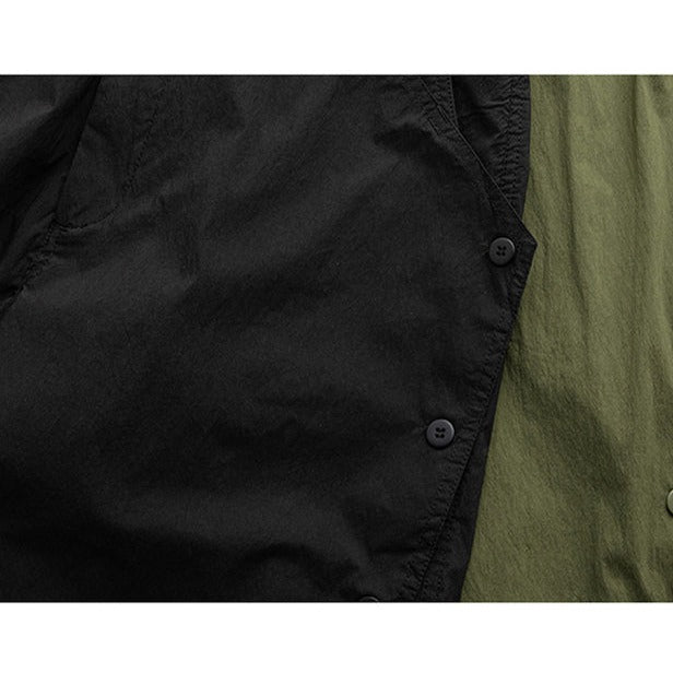 Military cargo pants with side buttons