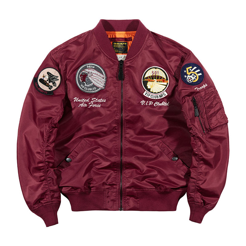 (American Indian chief) MA-1 flight jacket